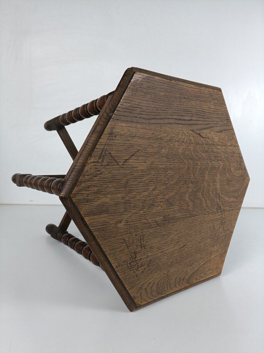 Antique Coffee Side Occasional Table Bobbin Legs Barn Farmhouse Style Gorgeous photo vinterior