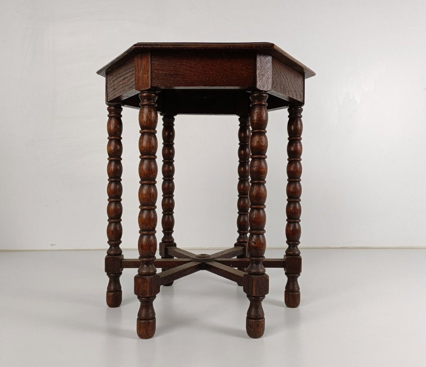 Antique Coffee Side Occasional Table Bobbin Legs Barn Farmhouse Style Gorgeous photo buy