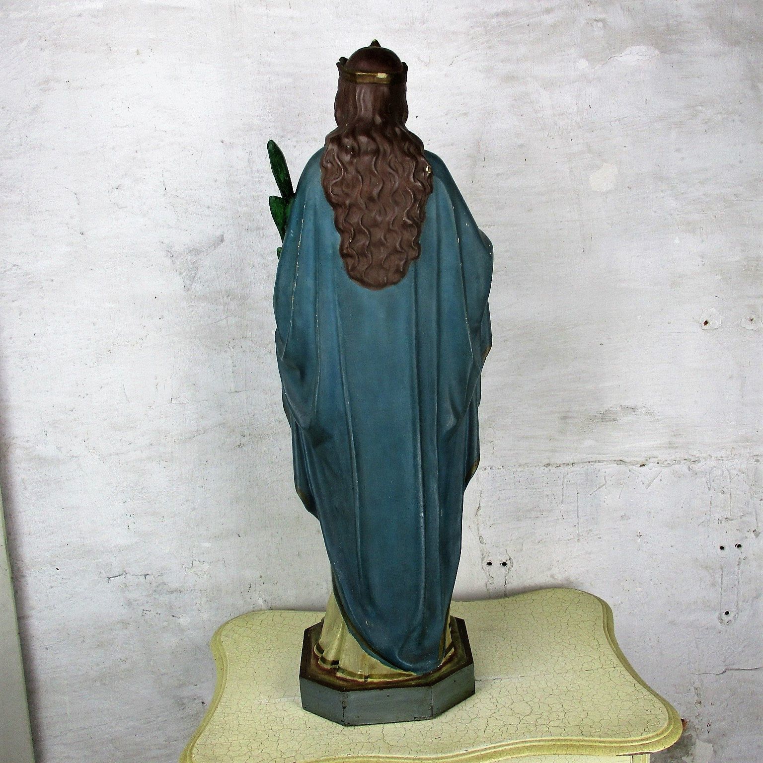 Xl Church Chapel Antique Plaster Statue Saint Barabara Great Martyr Holy Helpe photo buy