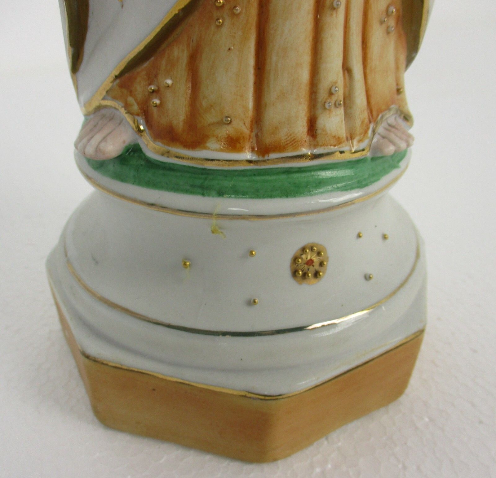 Antique Porcelain Bisque Statue Virgin Mary Our Lady Madonna Infant Jesus  Htf photo for sale