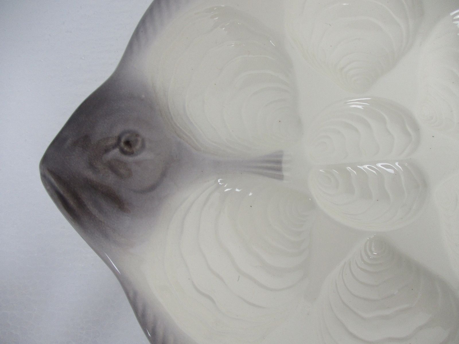 Set Of 9 Oyster Fish Plates Vintage Waechtersbach West Germany Porcelain Htf photo Home Decor