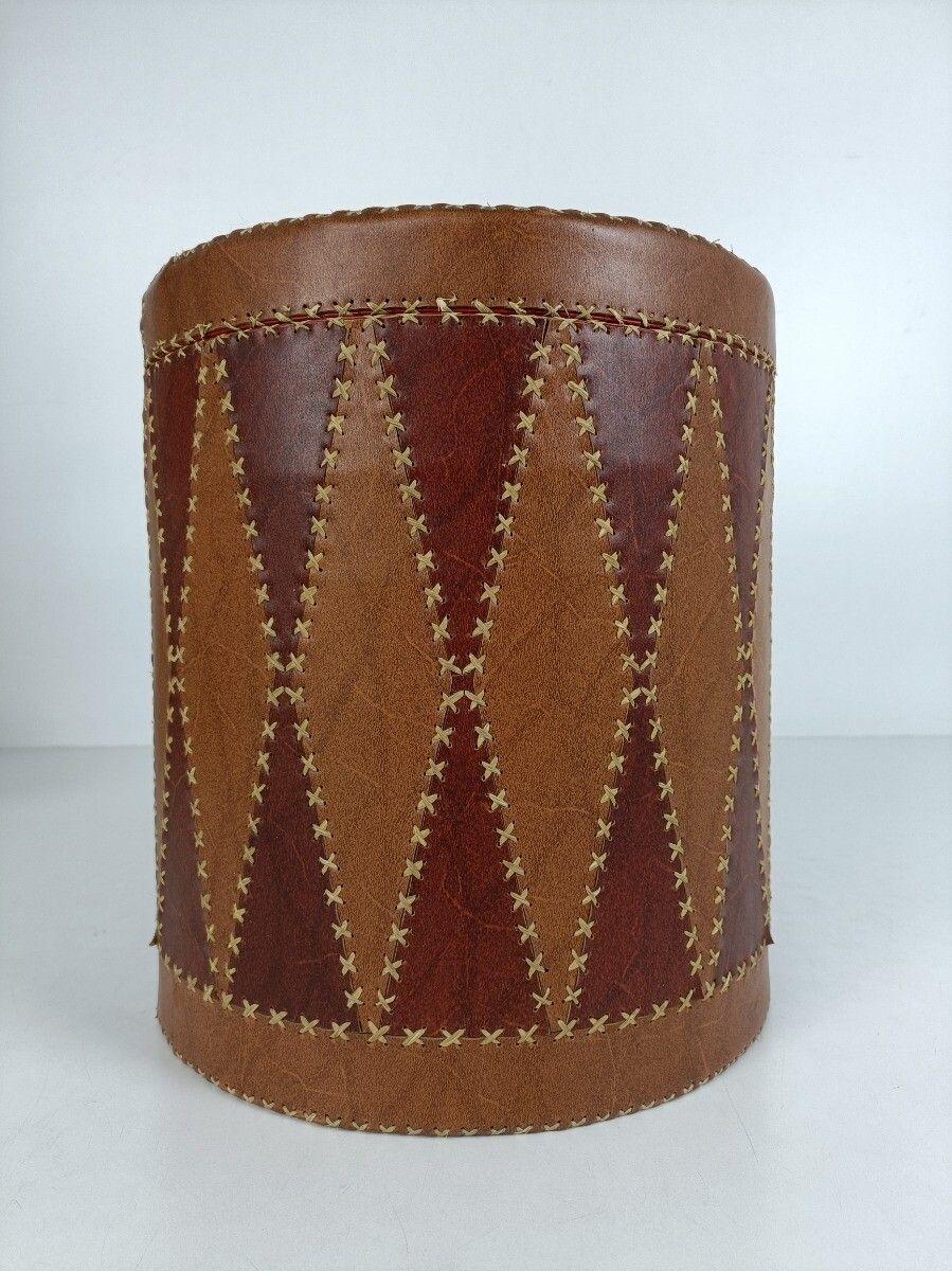Retro Patchwork Footstool Stool Pouf Cut And Sew Ottoman Seat Vintage Funky Orga photo vinterior