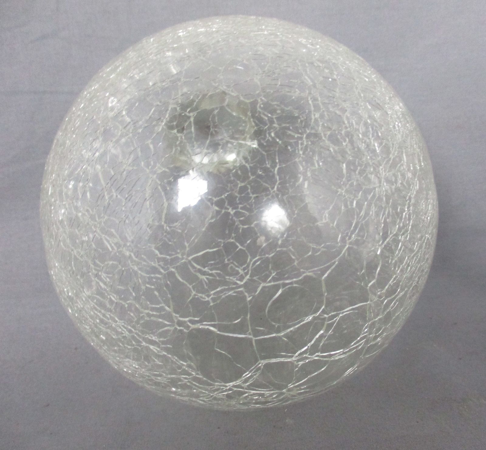 Antique Witch Witches Oval Ball Clear Crackled Glass Ornate Protection photo for sale