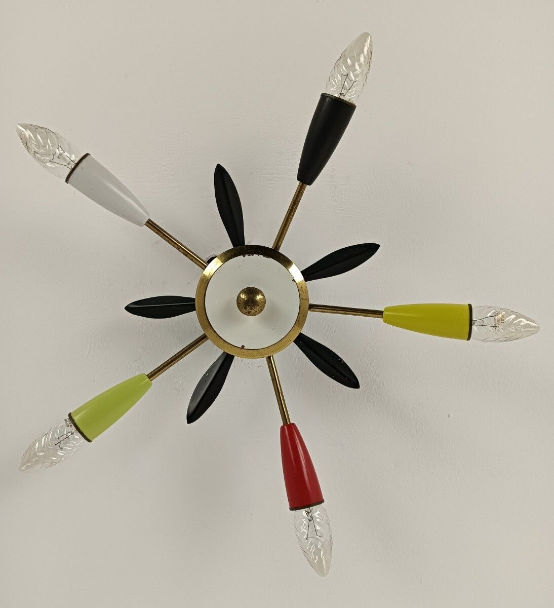 Stilnovo Sputnik Spider Chandelier 5  Lights Arm Vintage Retro Funky Pop Art Sty photo buy