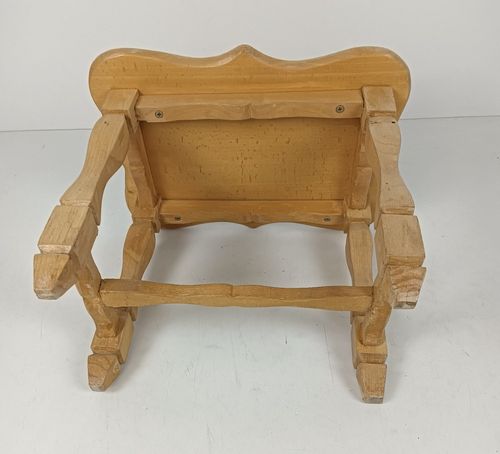 photo furniture Pale Wooden Footstool Ottoman Bench Farm Style Vintage Plant Stand Pedestal
