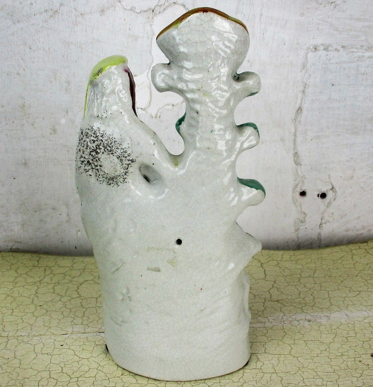Antique Staffordshire  Porcelain Pottery Figurine Statue  Young Man Hunter Deer photo vintage