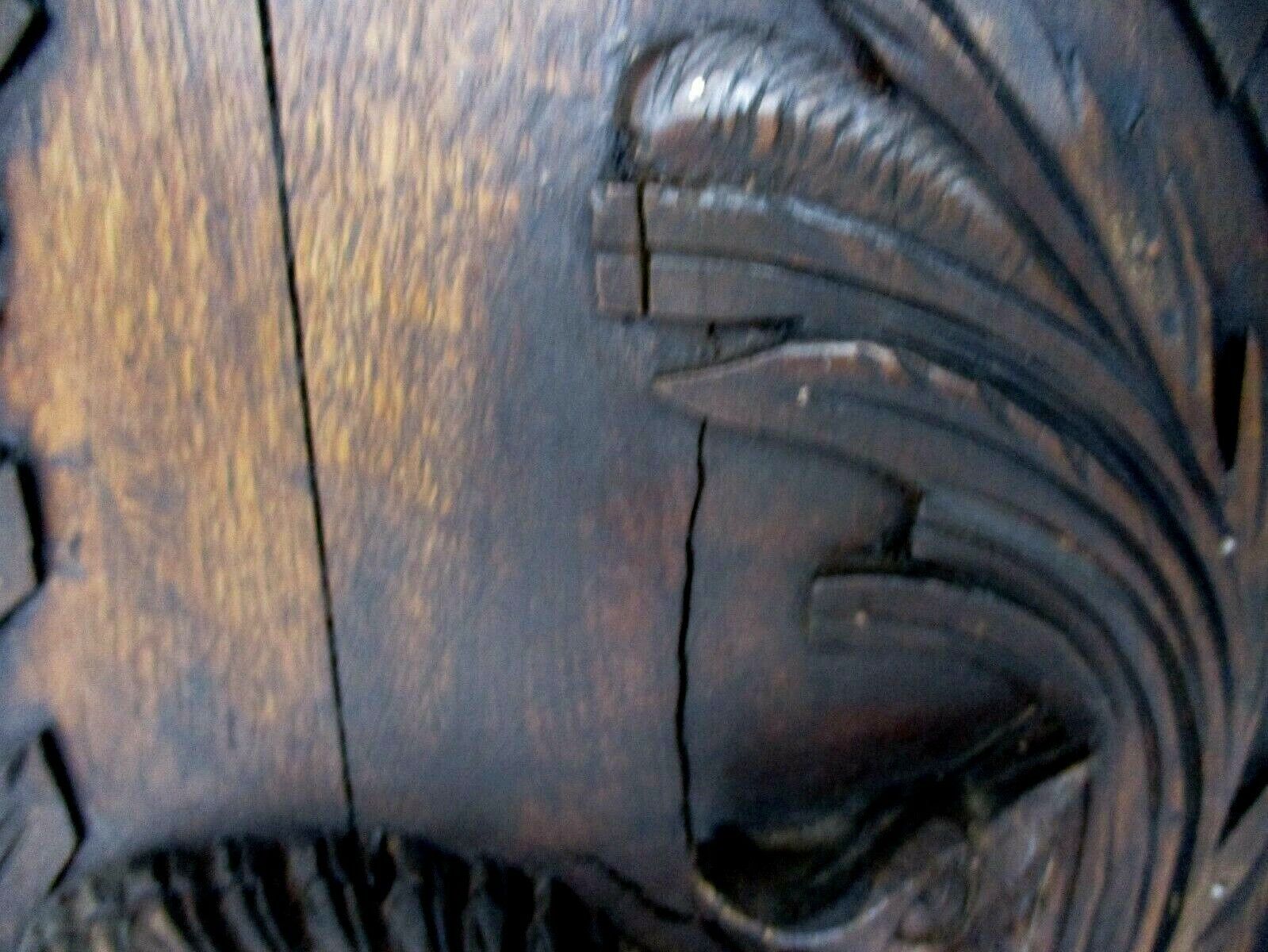 Pair Antique Hand Carved Oak Pheasants  Door Panels Reclaimed Architectural photo vinterior