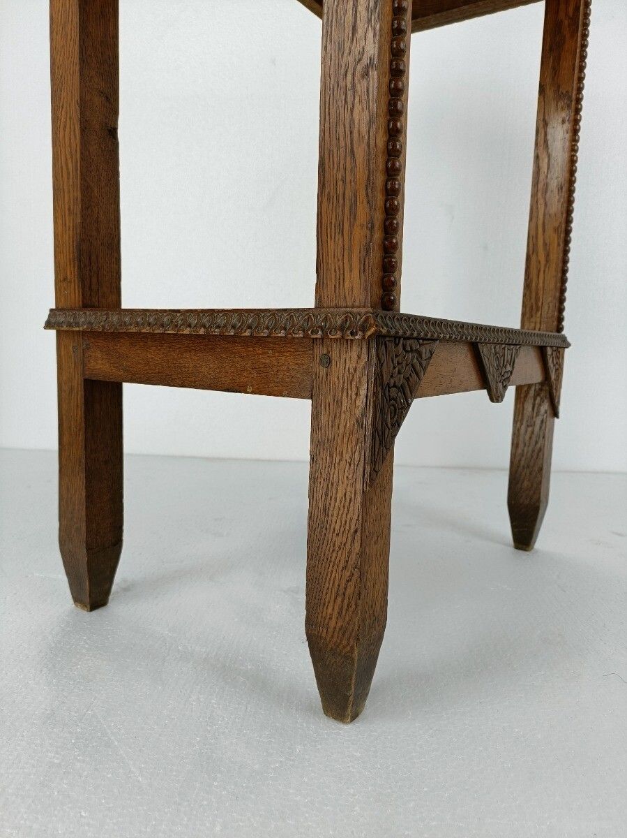 Antique Side Occasional Table Two Tier Hobnails Rare Gorgeous France photo vinterior
