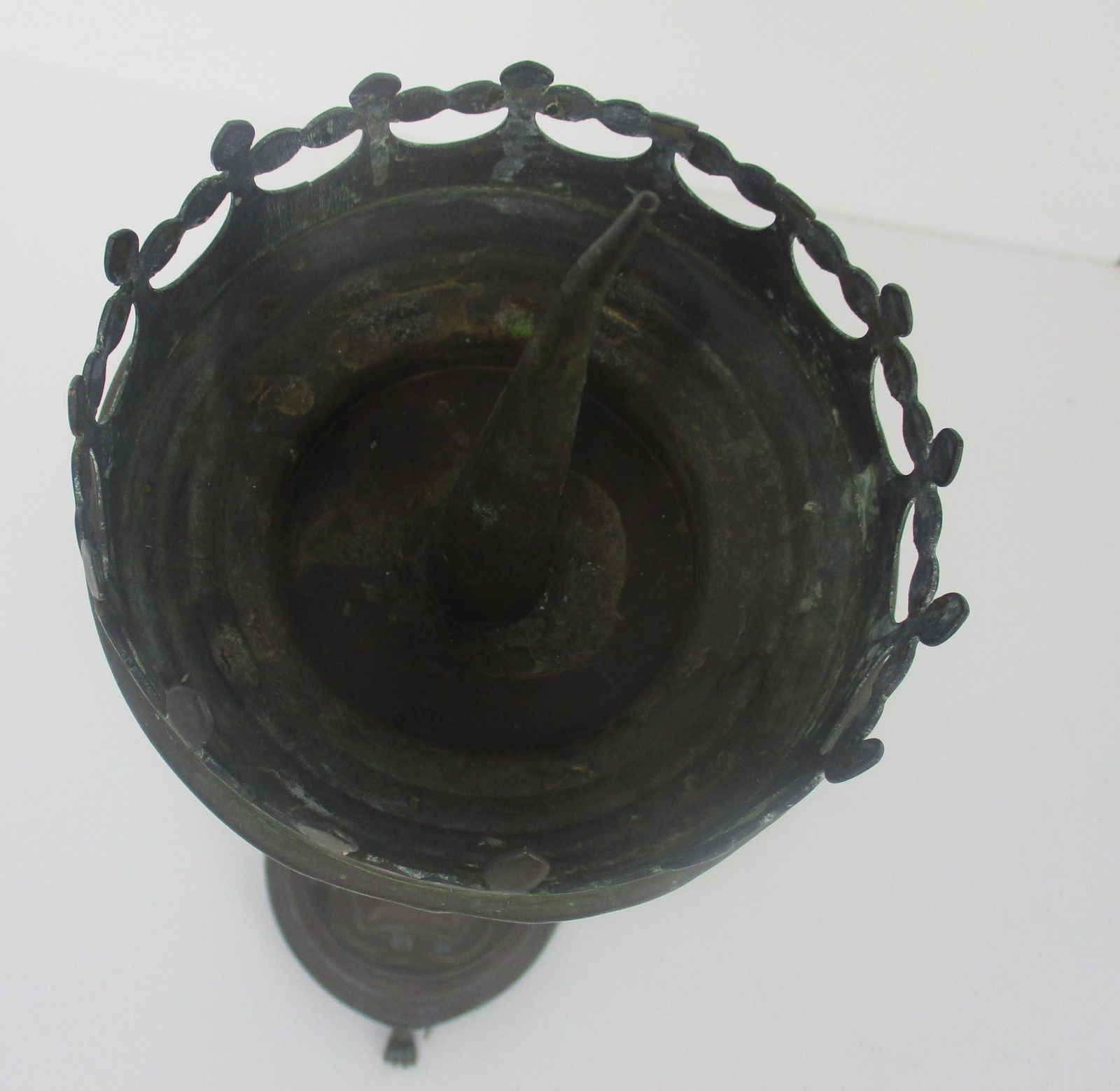 Antique Candle Holder Candle Stick Church  Chapel Altar Monastery Brass Gothic B photo Home Decor