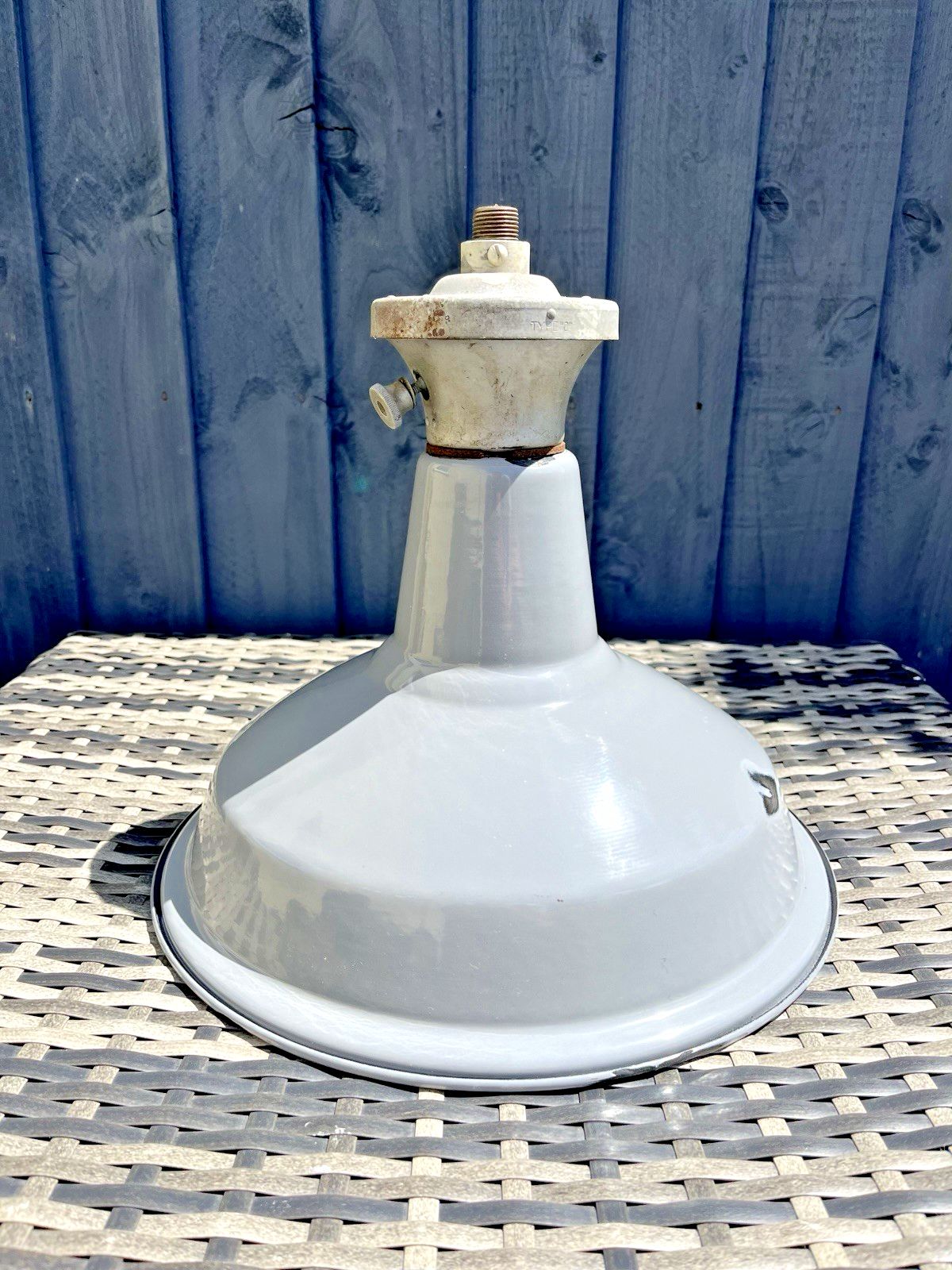 13" Industrial Factory Enamel Benjamin Rlm Crysteel Ceiling Light Shade Saaflux photo Lighting
