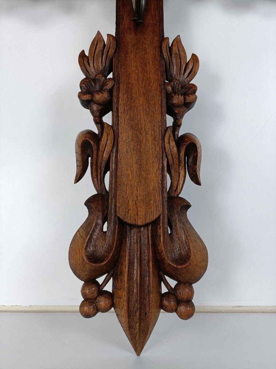 Large Hand Carved Wooden French Hanging Crucifix Cross Grapes French Gorgeous photo furniture