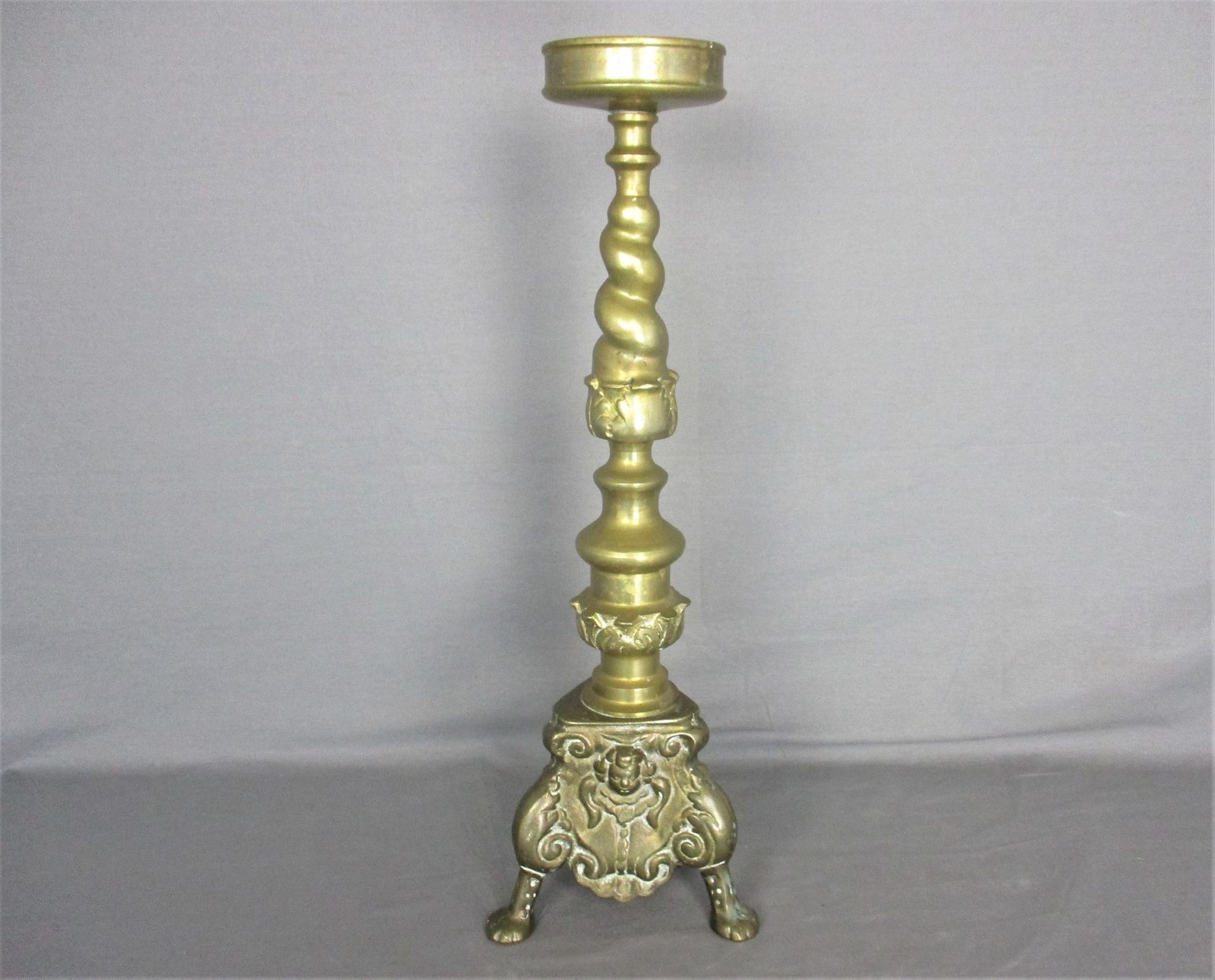 Antique Candle Holder Candle Stick Church  Chapel Altar Monastery Brass Gothic L photo vinterior