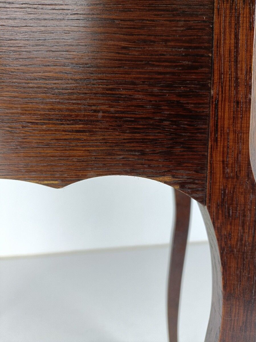 Antique Art Nouveau Wood Sewing Quilting Box Table Cabinet Louis XV Style Beauti photo vintage