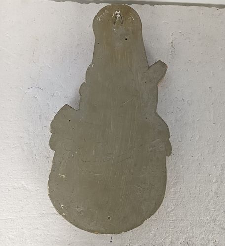 Vintage Wall Hanging Plaque Plaster Religious Virgin Mary Madonna With Infant Je photo vintage