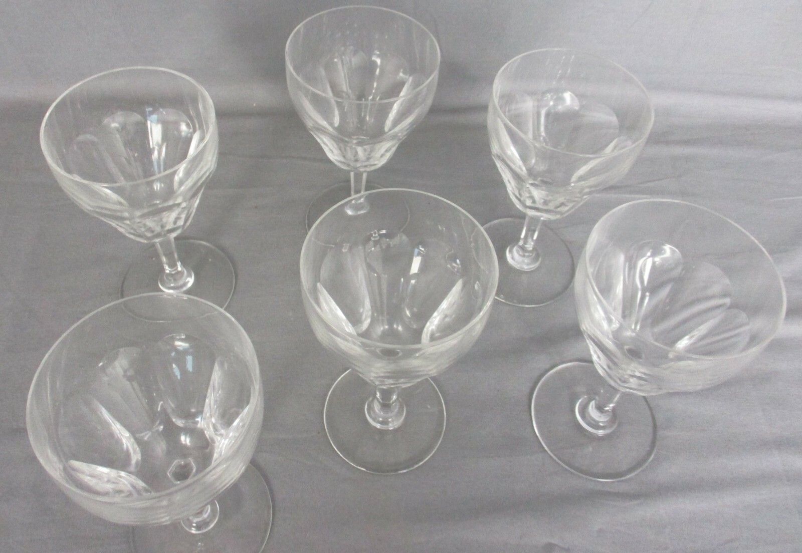 Set Of 6 Crystal Glasses Val St Lambert Clear Tilly Wine Roemer Vsl Htf Large photo furniture