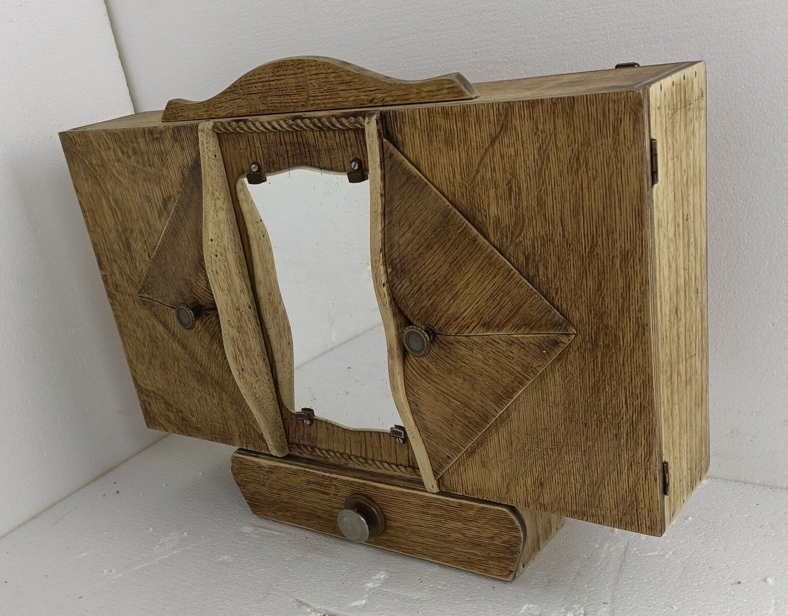 Double Apothecary Bathroom Medicine Kitchen Cabinet Wood Art Deco  Wow  Sand Bla photo furniture
