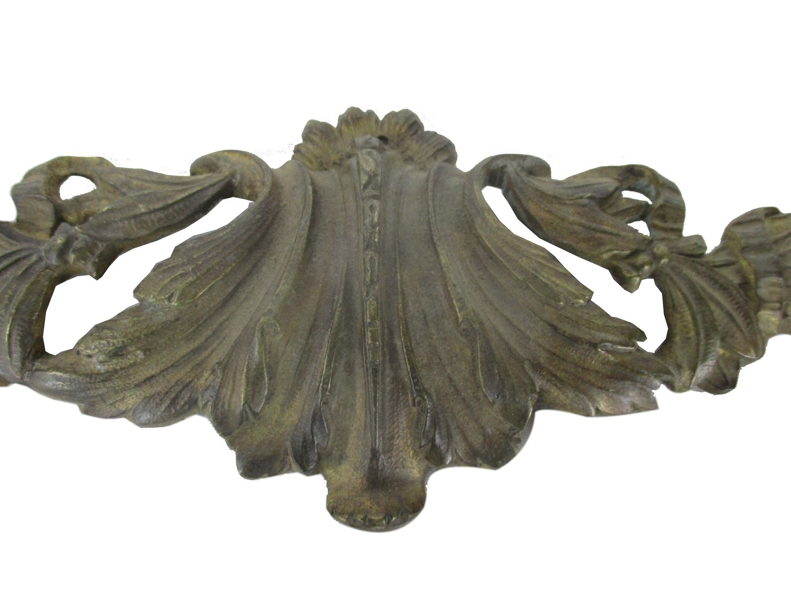 Large Antique Brass Rim Leafs Ornate Reclaimed Hardware Architectural Salvage photo furniture