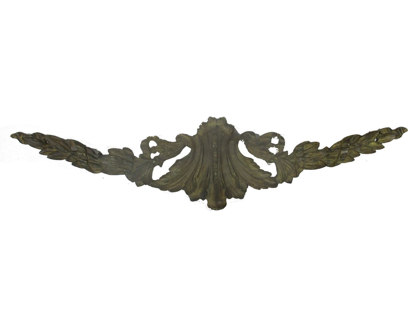 Large Antique Brass Rim Leafs Ornate Reclaimed Hardware Architectural Salvage photo Home Fixtures