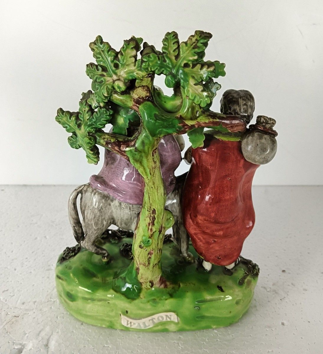Flight To Egypt Pearlware Bocage Figurine Walton  Staffordshire Pottery Antique photo buy