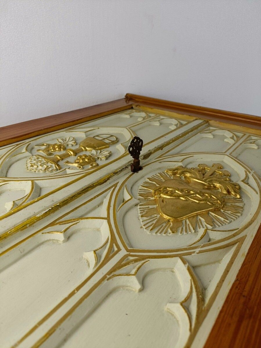 photo for sale Wooden Antique Tabernacle Cabinet Church Tabernaculum Hand Carved Htf