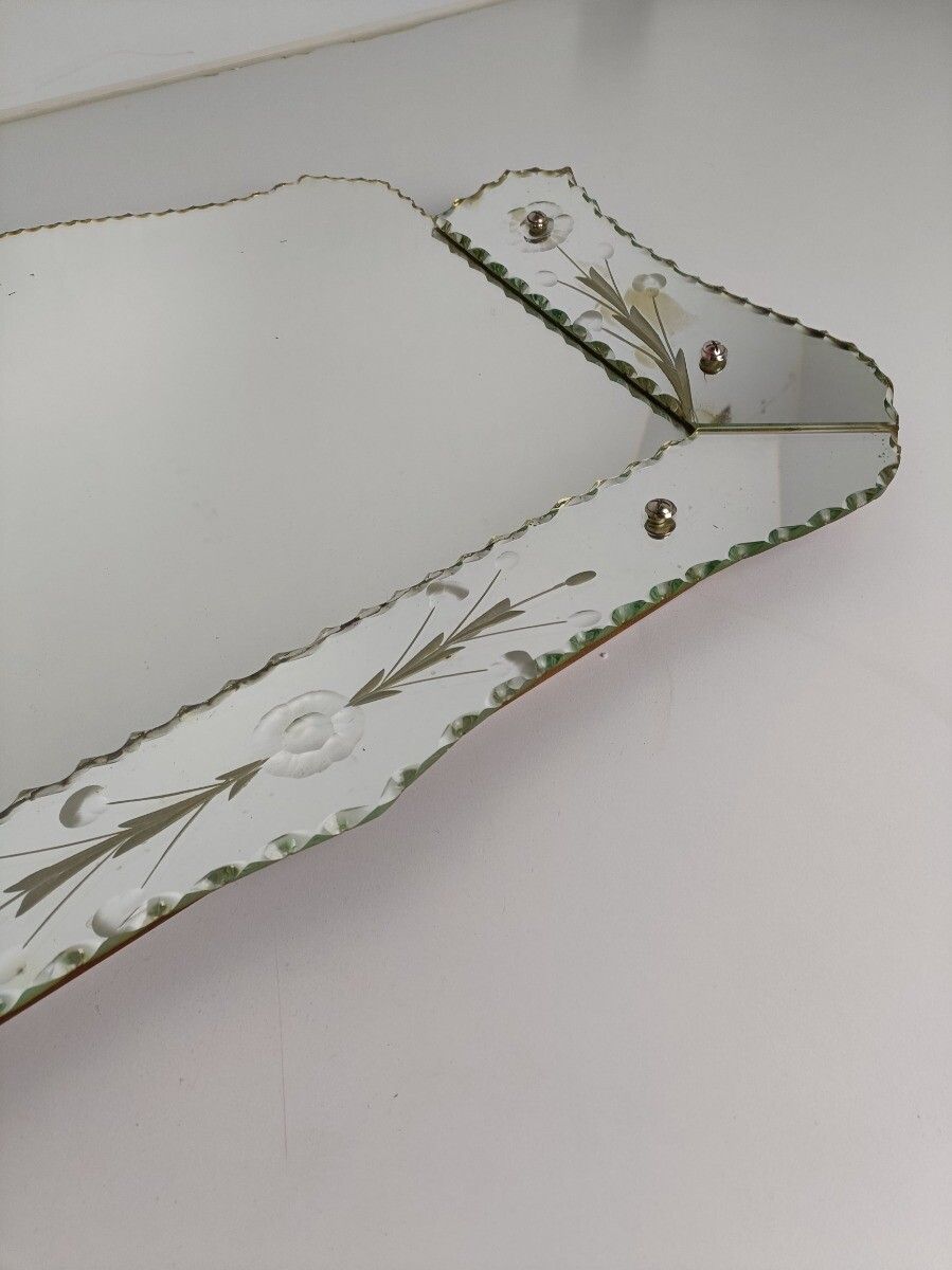 Large Art Deco Nouveau Wall Hanging Ornate Mirror Vanity Cut To Clear Glass Wow photo Home Decor