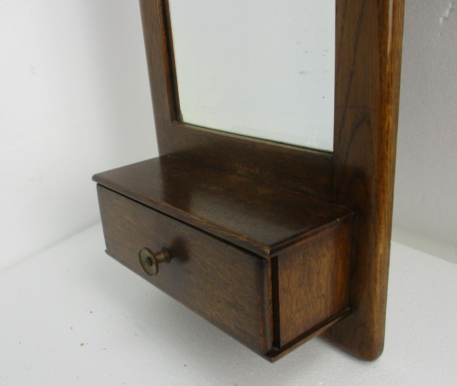 Hallway Cabinet Beveled Glass Mirror Hand Carved Antique Xl Htf Impressive photo for sale
