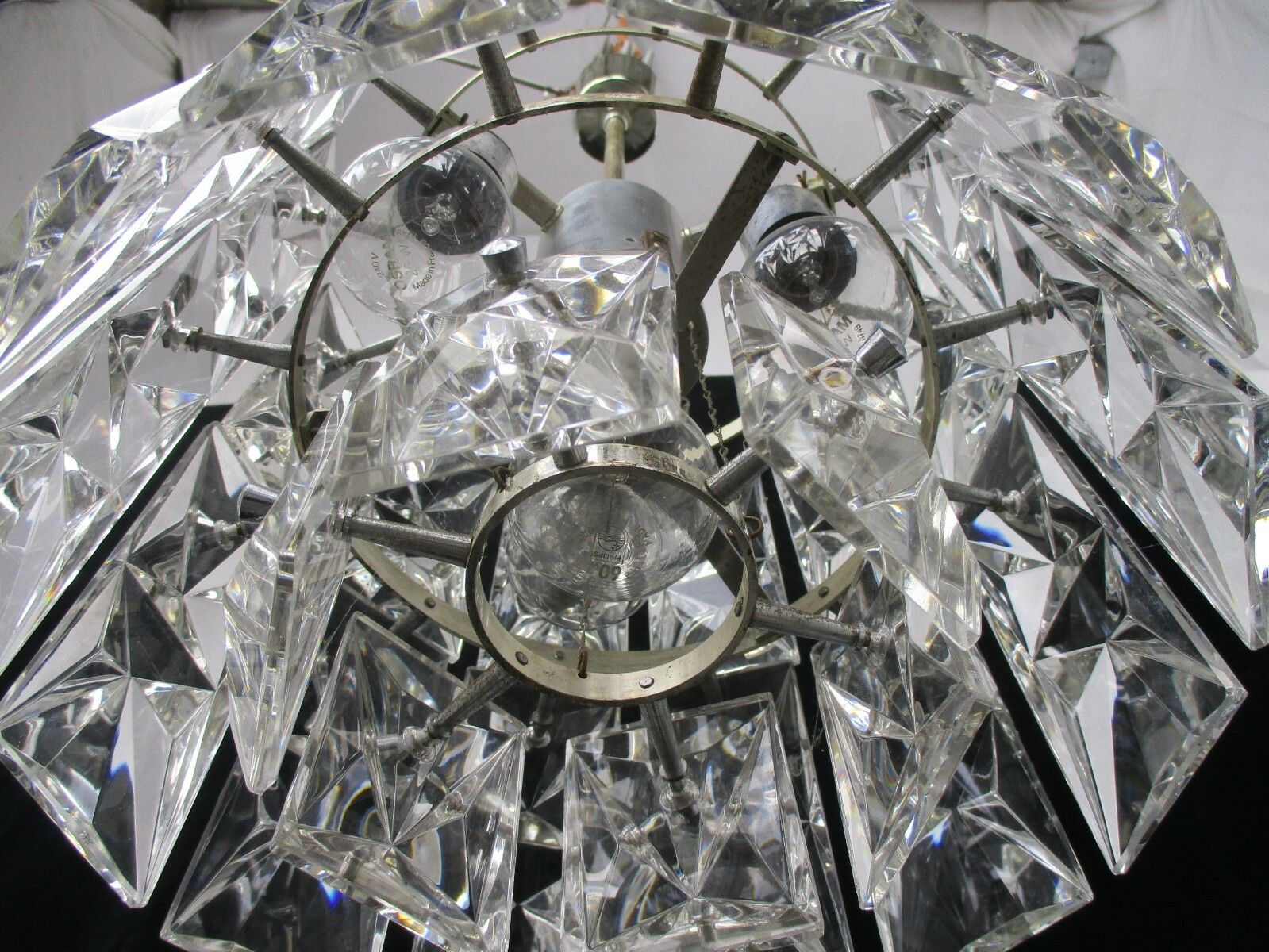 photo furniture Chandelier Pendant Lamp Mid Century Modern Crystal Gorgeous Kinkeldey Style