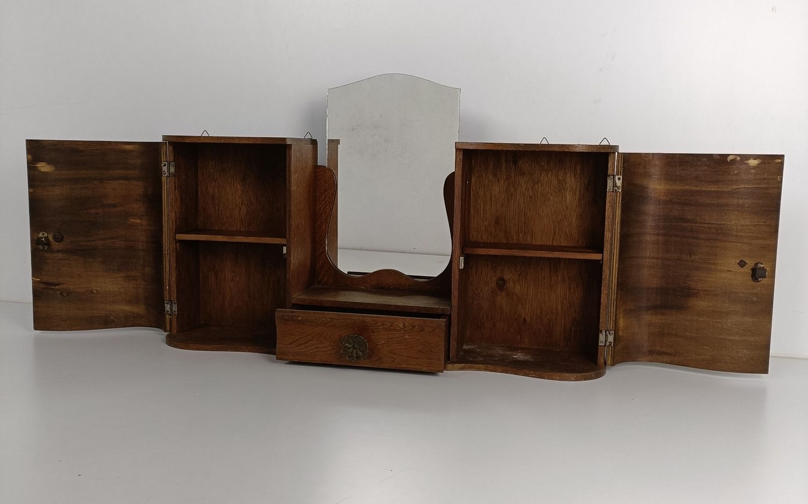 Art Deco Antique Double Apothecary Medicine Cabinet Bathroom Wood Farmhouse Styl photo 445.0
