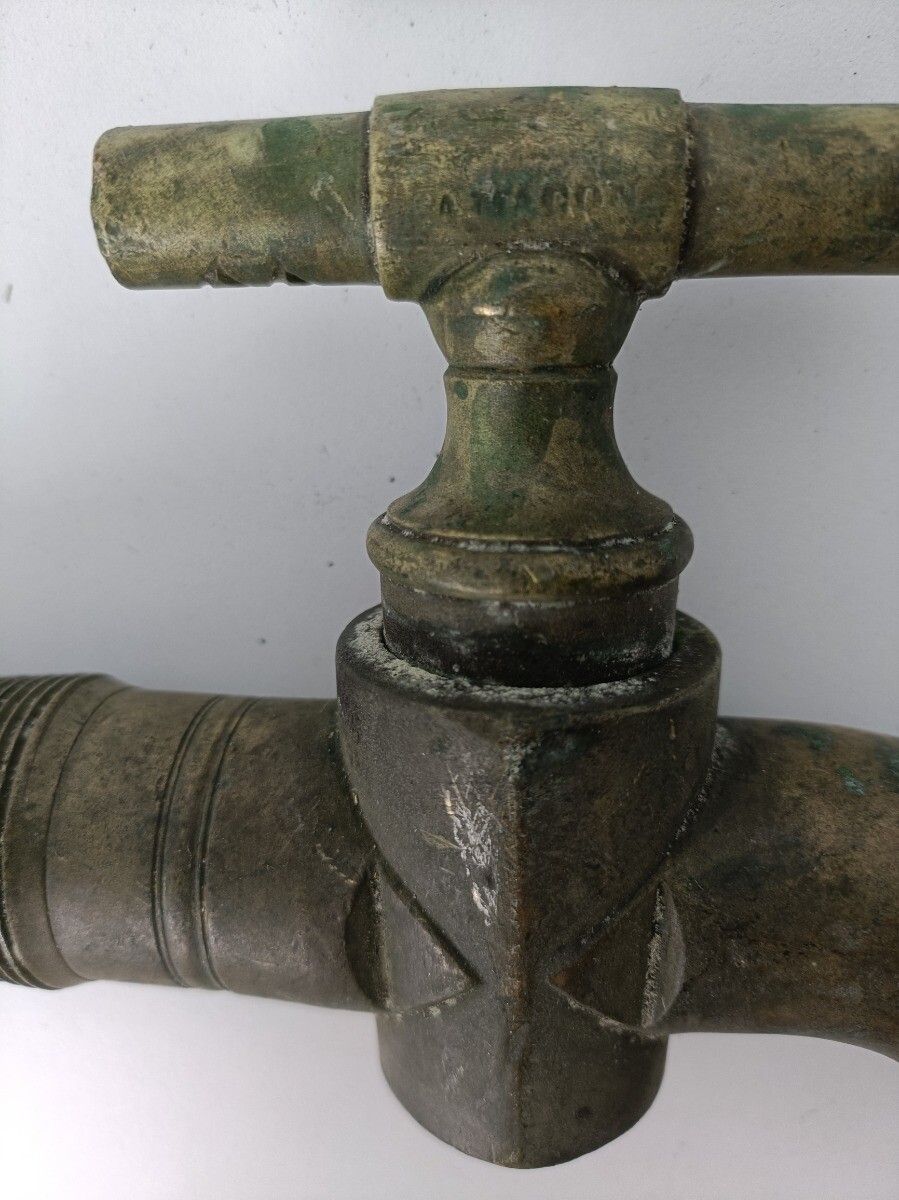 photo for sale Antique Faucet Tap Architectural Industrial Barn Country Farmhouse Sink Reclaime
