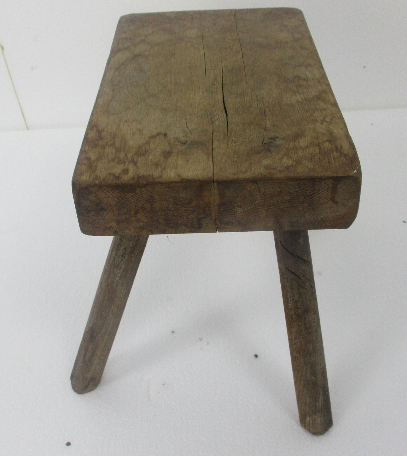 Funky Hand Carved Wood Milking Stool Pedestal Table Pedestal Barn Style Antique photo buy