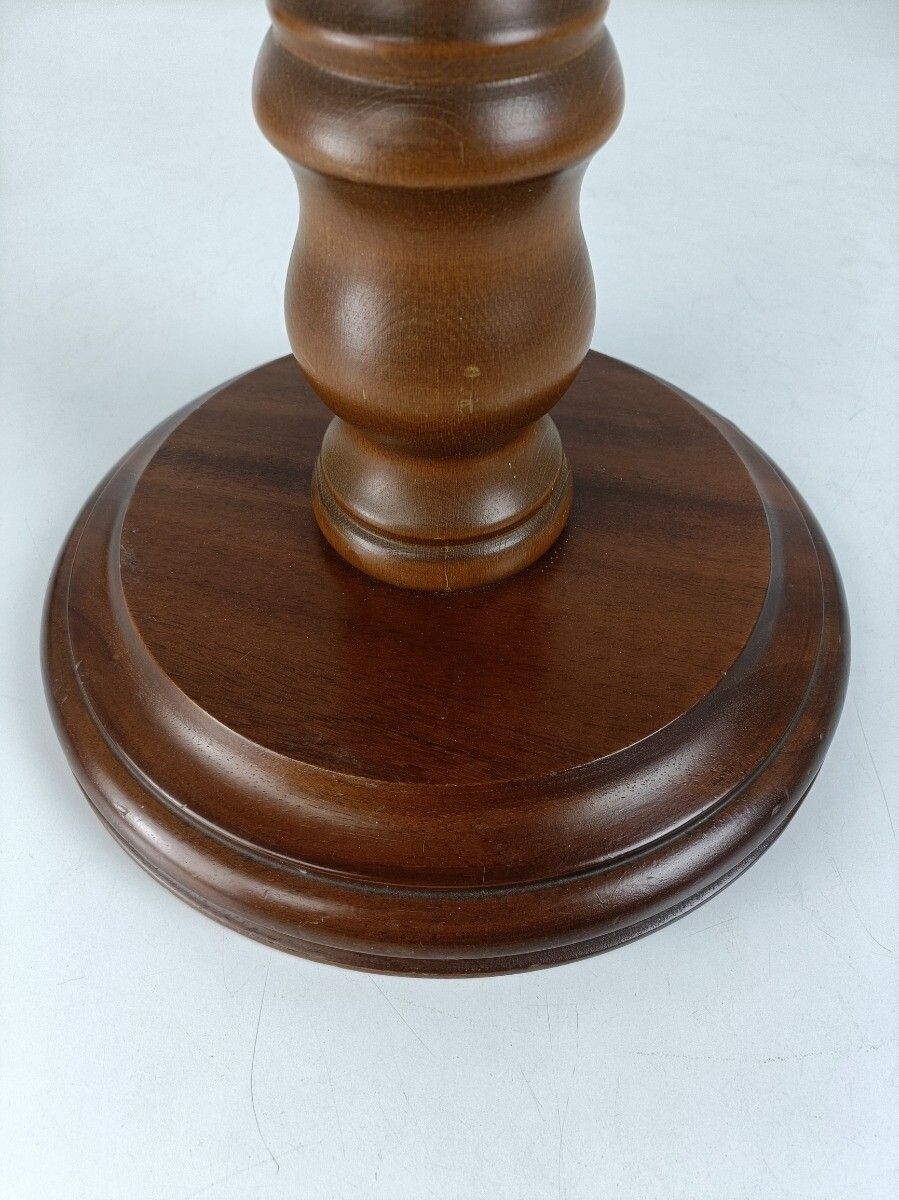 Open Barley Twist Wooden  Side Wine Display Table Pedestal Plant Bonsai Flower S photo 384.0