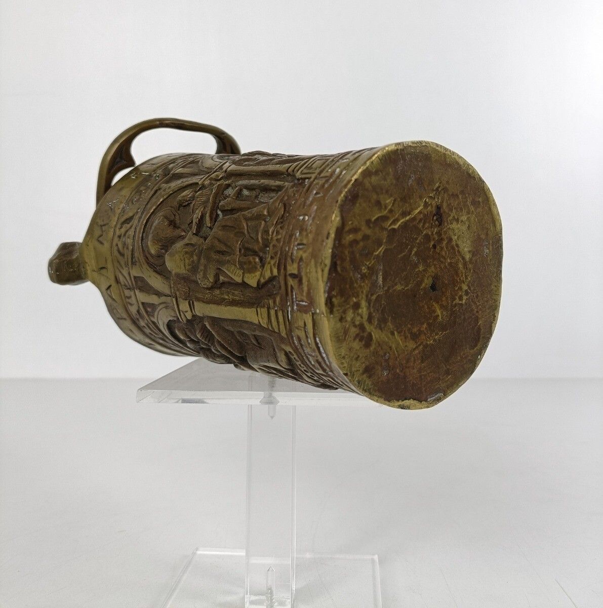 photo furniture Ornate Antique Bronze Situla Holy Water Bucket Catholic Priest Church Htf Collec