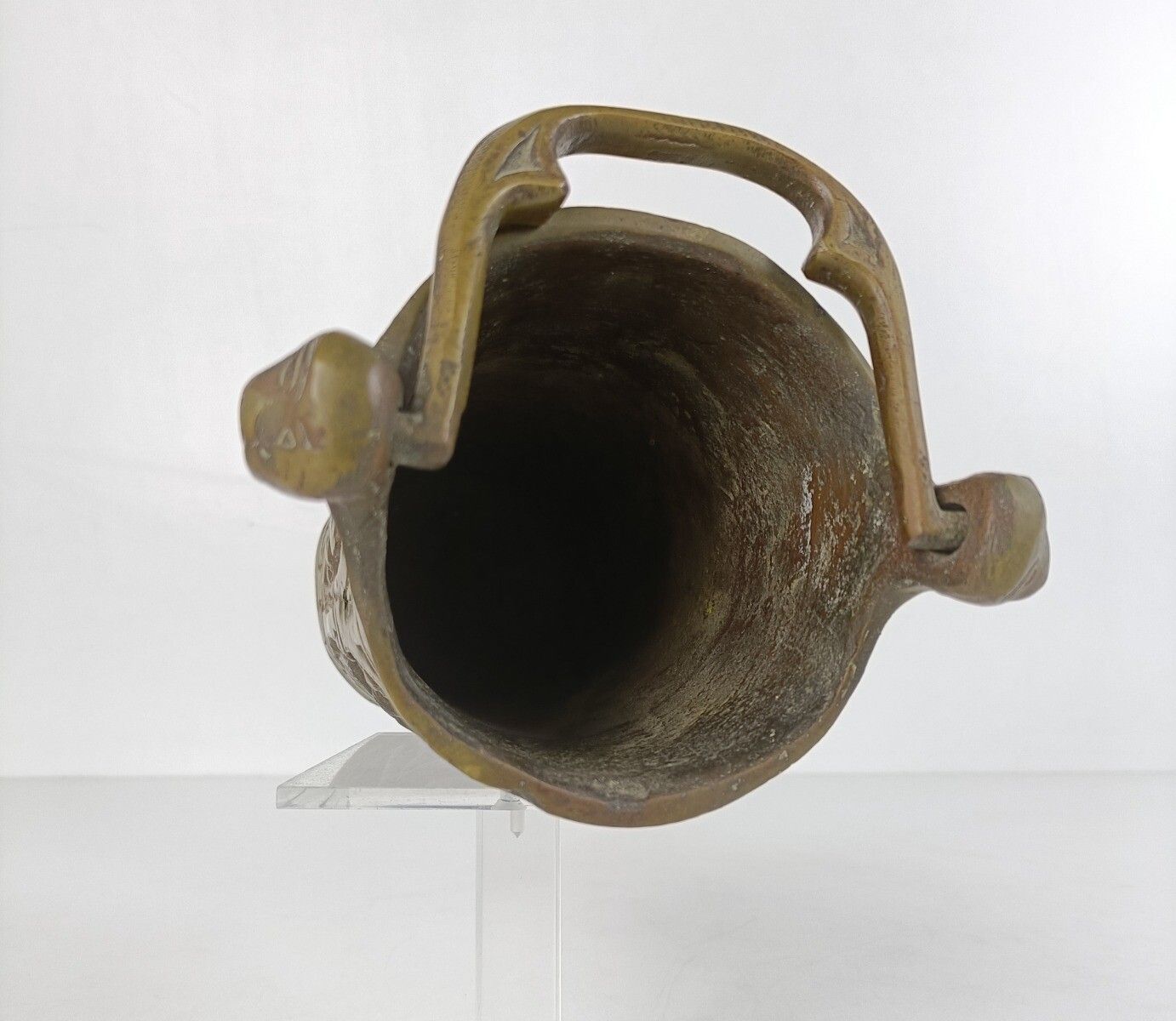 photo for sale Ornate Antique Bronze Situla Holy Water Bucket Catholic Priest Church Htf Collec