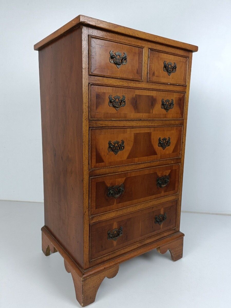Chest Of Drawers Archive  Cabinet Hallway End Table Nightstand Carved Wood Inlay photo Furniture