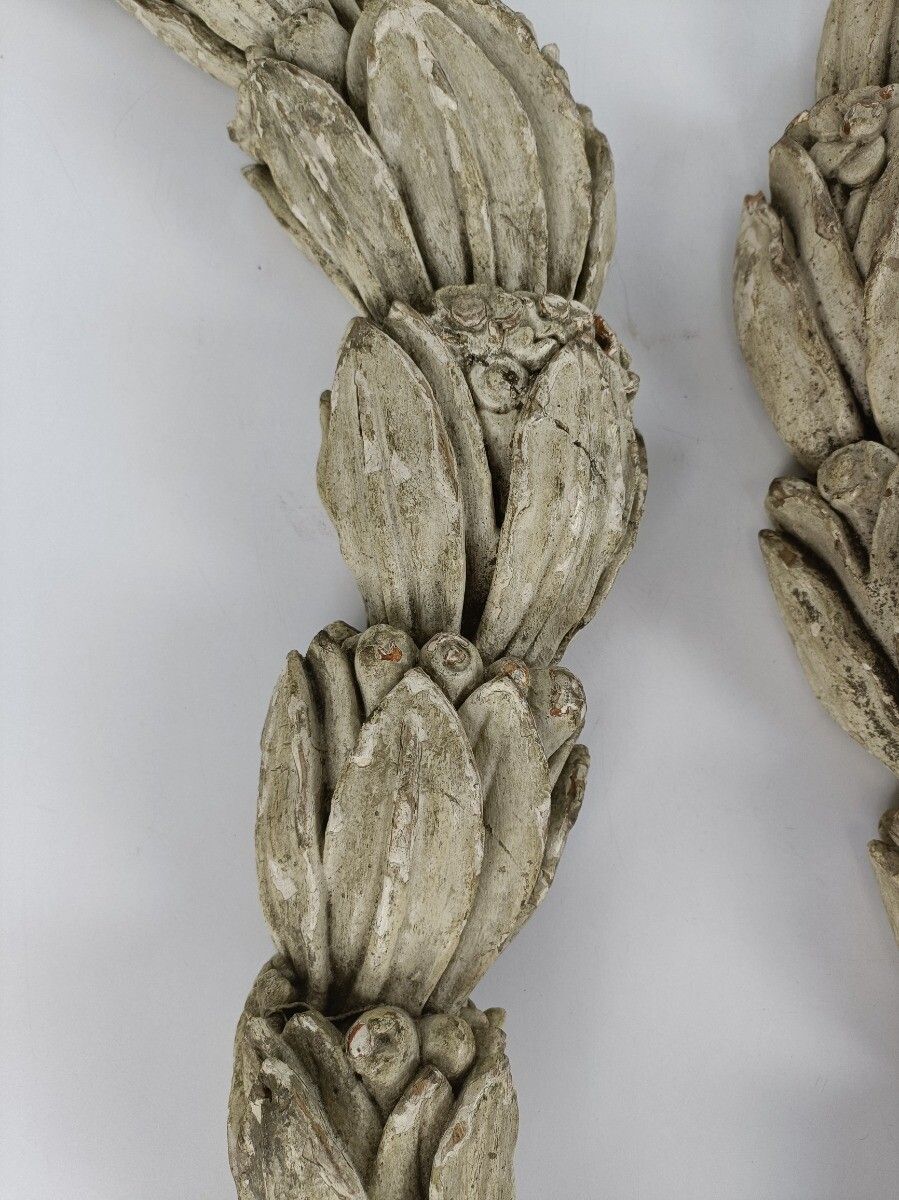 Antique Corbels Hand Carved Wood Architectural Reclaimed Salvaged Flowers Leafs photo vinterior