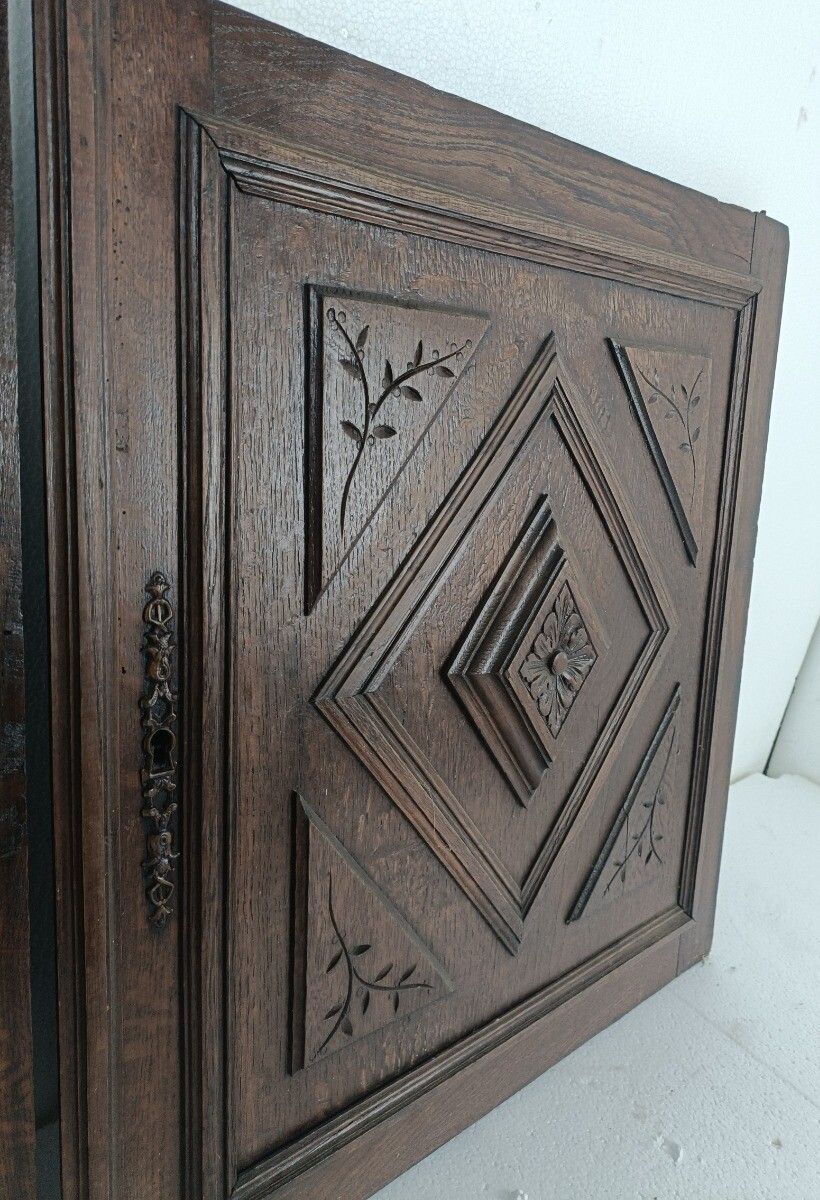 Pair French Hand Carved Wood Oak Door Panels Reclaimed Architectural  Antique La photo furniture