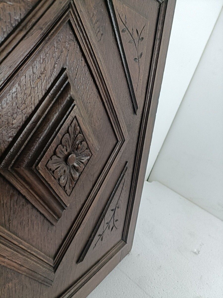 Pair French Hand Carved Wood Oak Door Panels Reclaimed Architectural  Antique La photo for sale