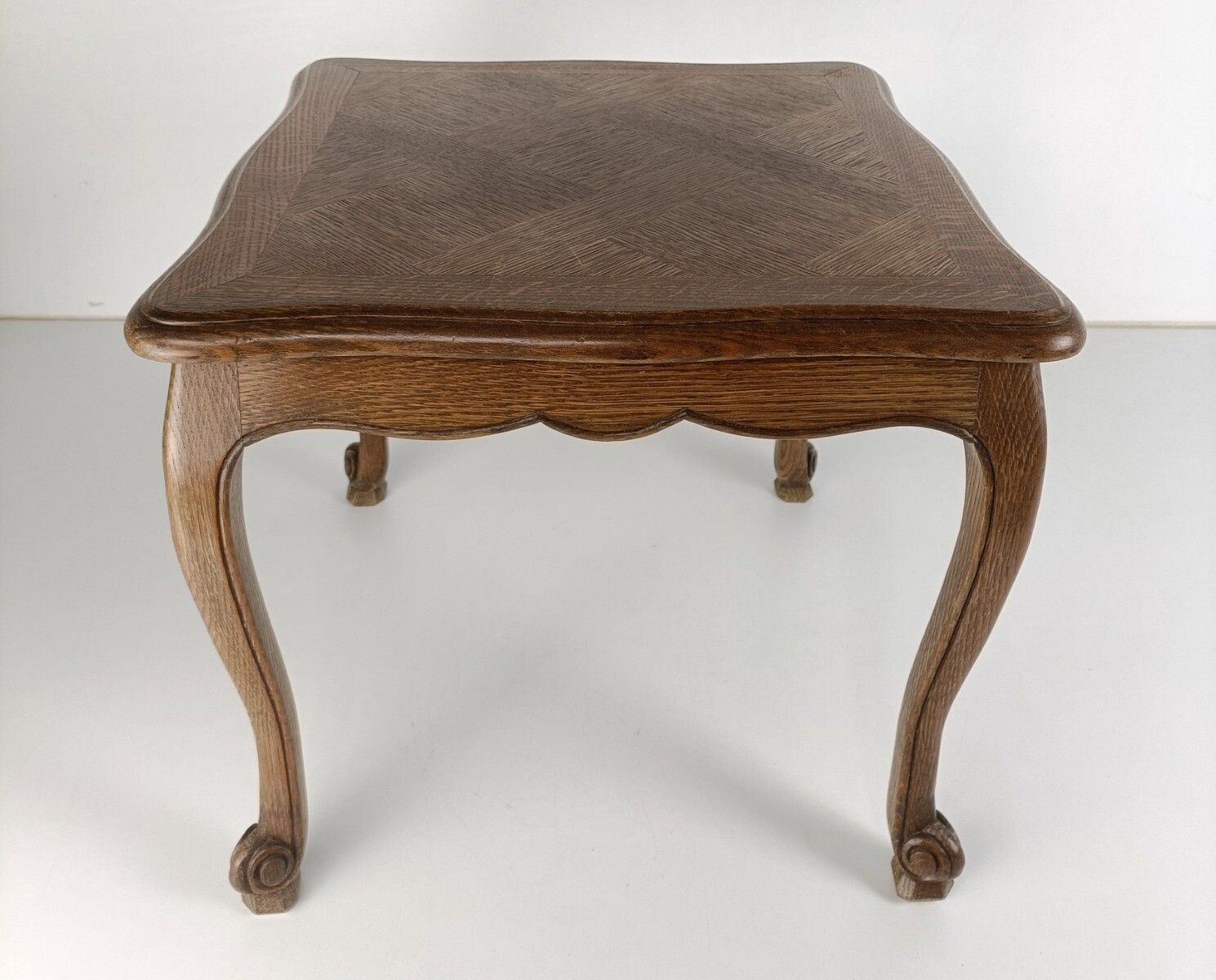 Louis XV Style Coffee Occasional Side Table Carved Wood Beautiful Pattern Top VI photo for sale