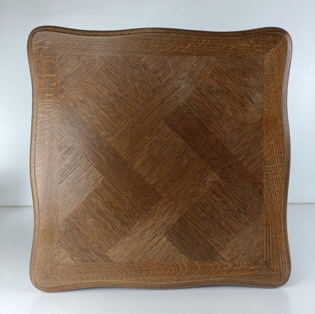 Louis XV Style Coffee Occasional Side Table Carved Wood Beautiful Pattern Top VI photo vinterior