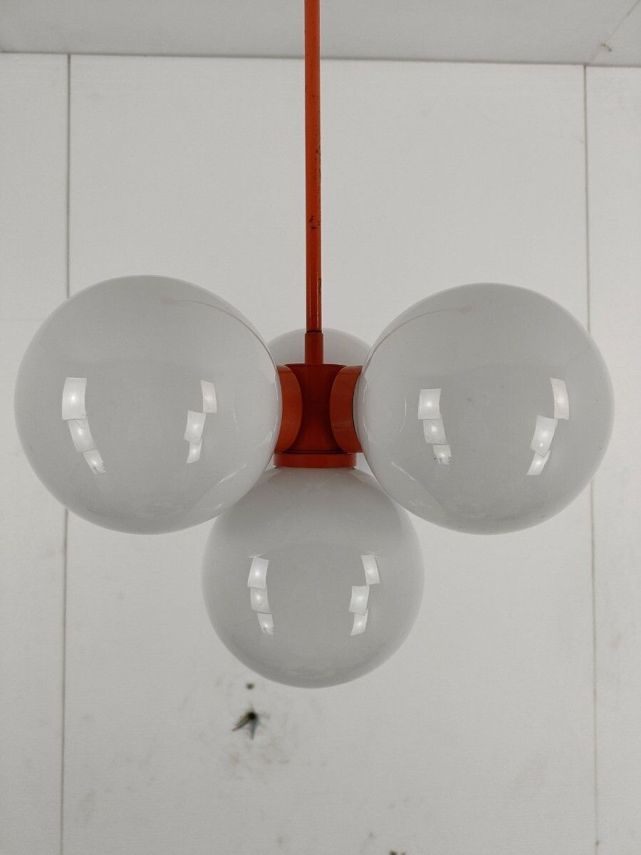 photo furniture Mid Century Atomic Sputnik Chrome Chandelier 4 Art Glass Balls Design Kaiser 4 L