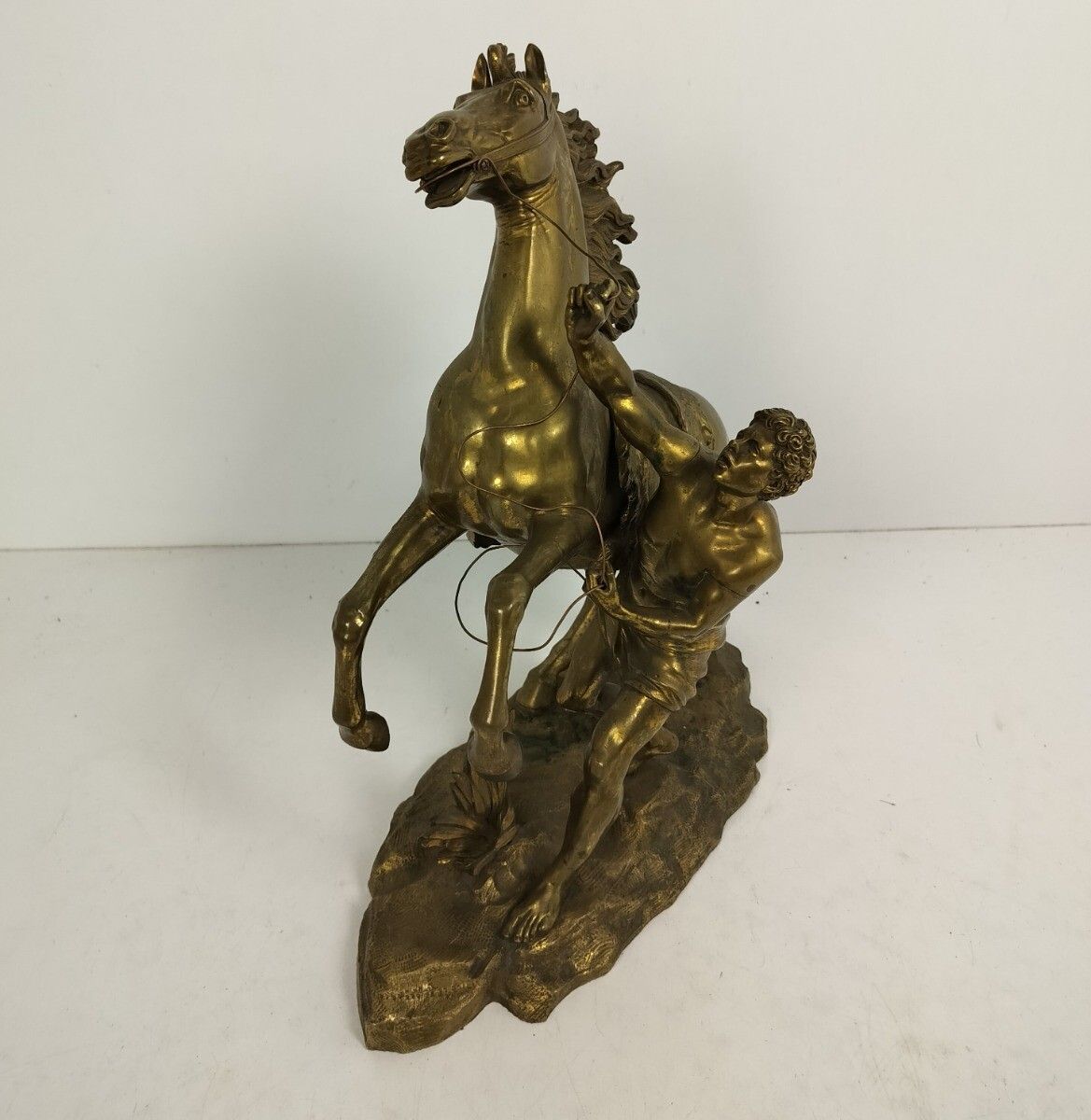 Horse Being Tamed Bronze Exquisite Modelled After Coustou Chateau Marly Statue A photo 1213.0