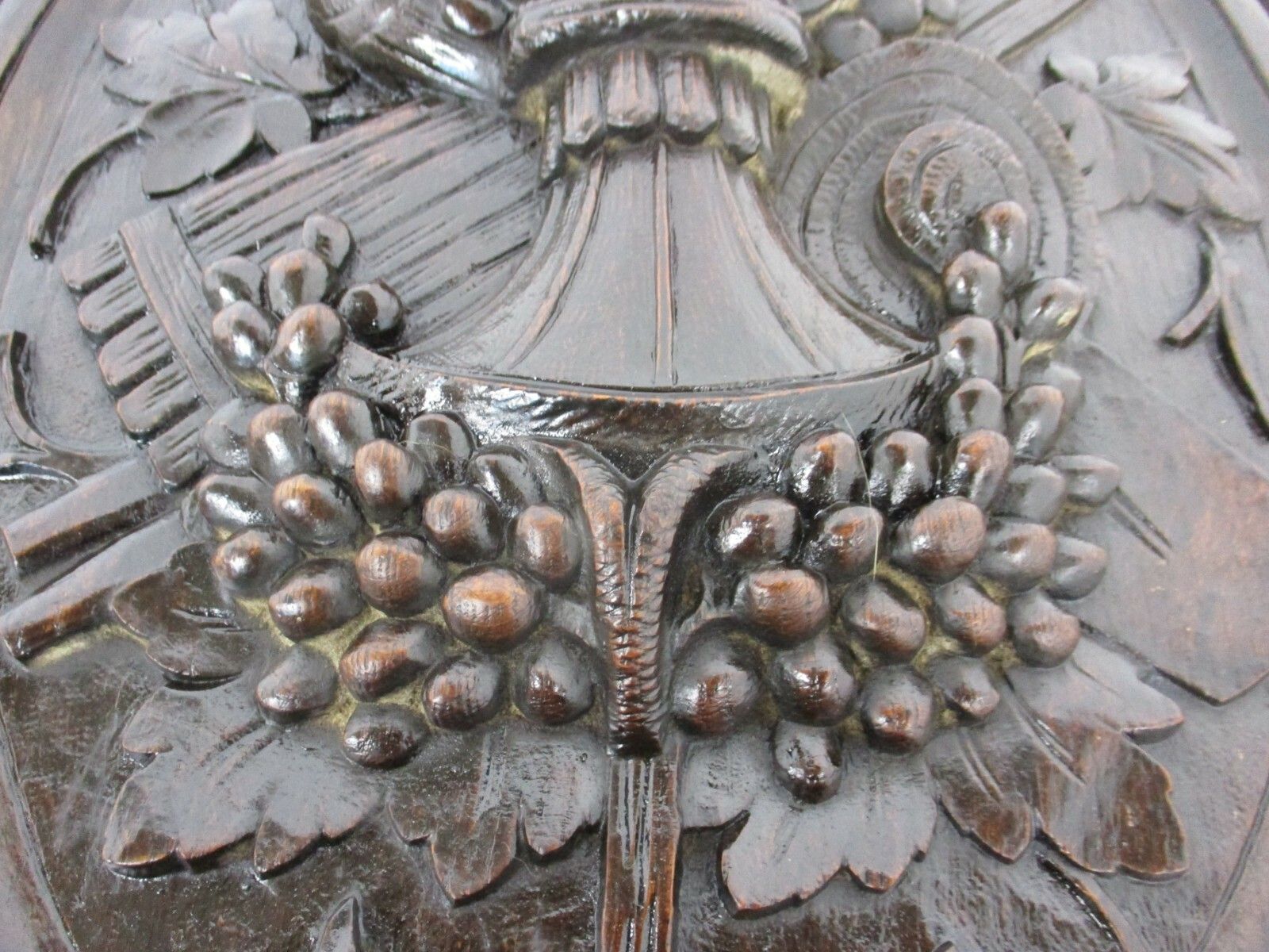 Antique Hand Carved Medallion Door Panel Flower Basket Reclaimed Architectural photo buy