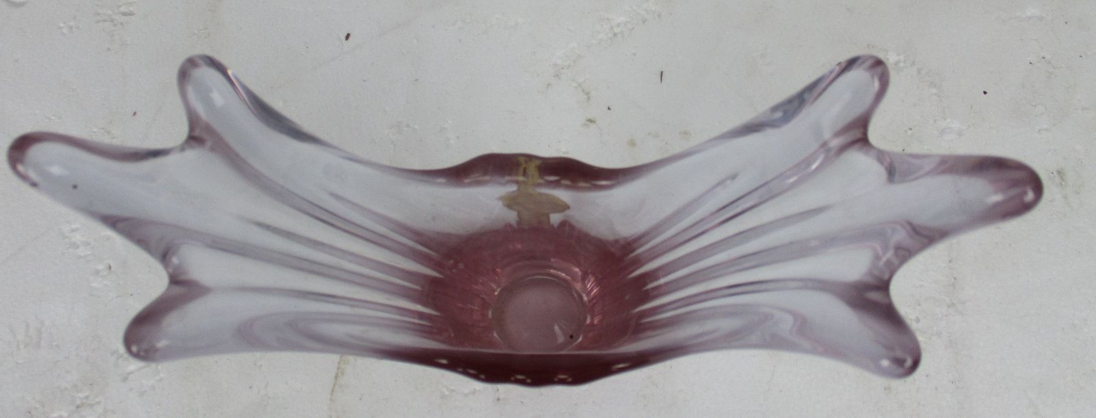 Art Glass Vase Val St Lambert Vase Pink Purple Belgium Belgian photo vinterior