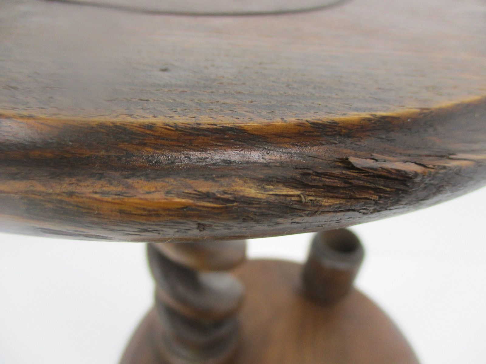 Ornate Carved Wood 2 Tier Open Barley Twist Pedestal Table Plant Stand Smokers T photo buy