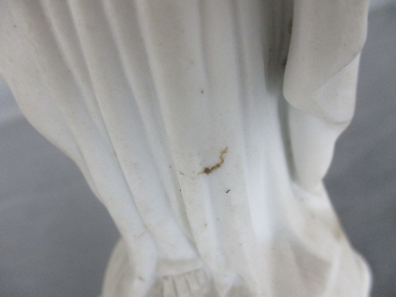 Antique Bisque Porcelain Statue Virgin Our Lady Mary Madonna With Infant Jesus G photo vintage