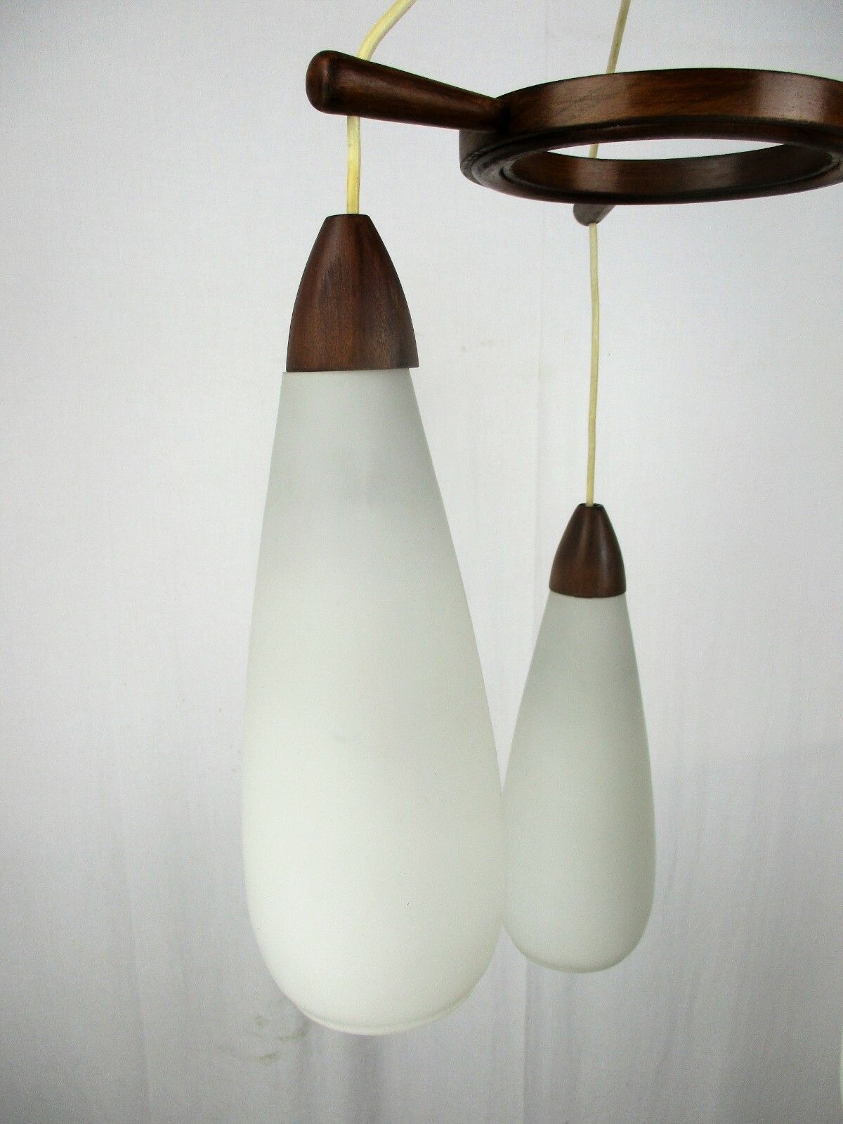 photo furniture Danish Modern Chandelier Pendant Teak Atomic Scandinavian Style Louis Kalff