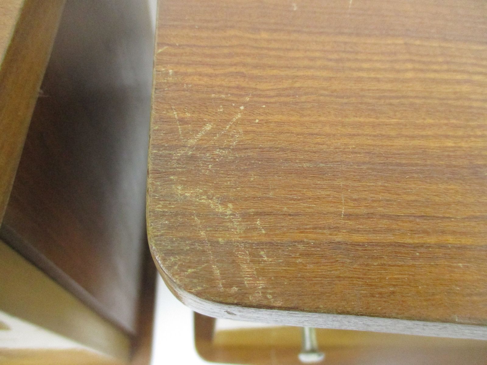 Vintage Nightstands End Tables Mid Century Modern Wood Retro Two Toned Wow Pair photo 728.0