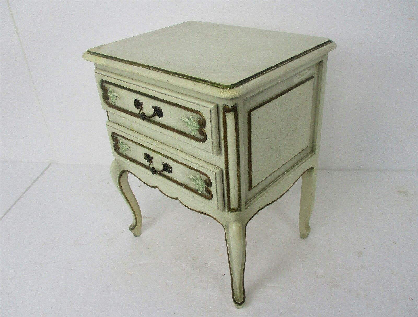 French Provincial White Crackled Chest Of Drawers Wood Country Cottage Style photo Furniture