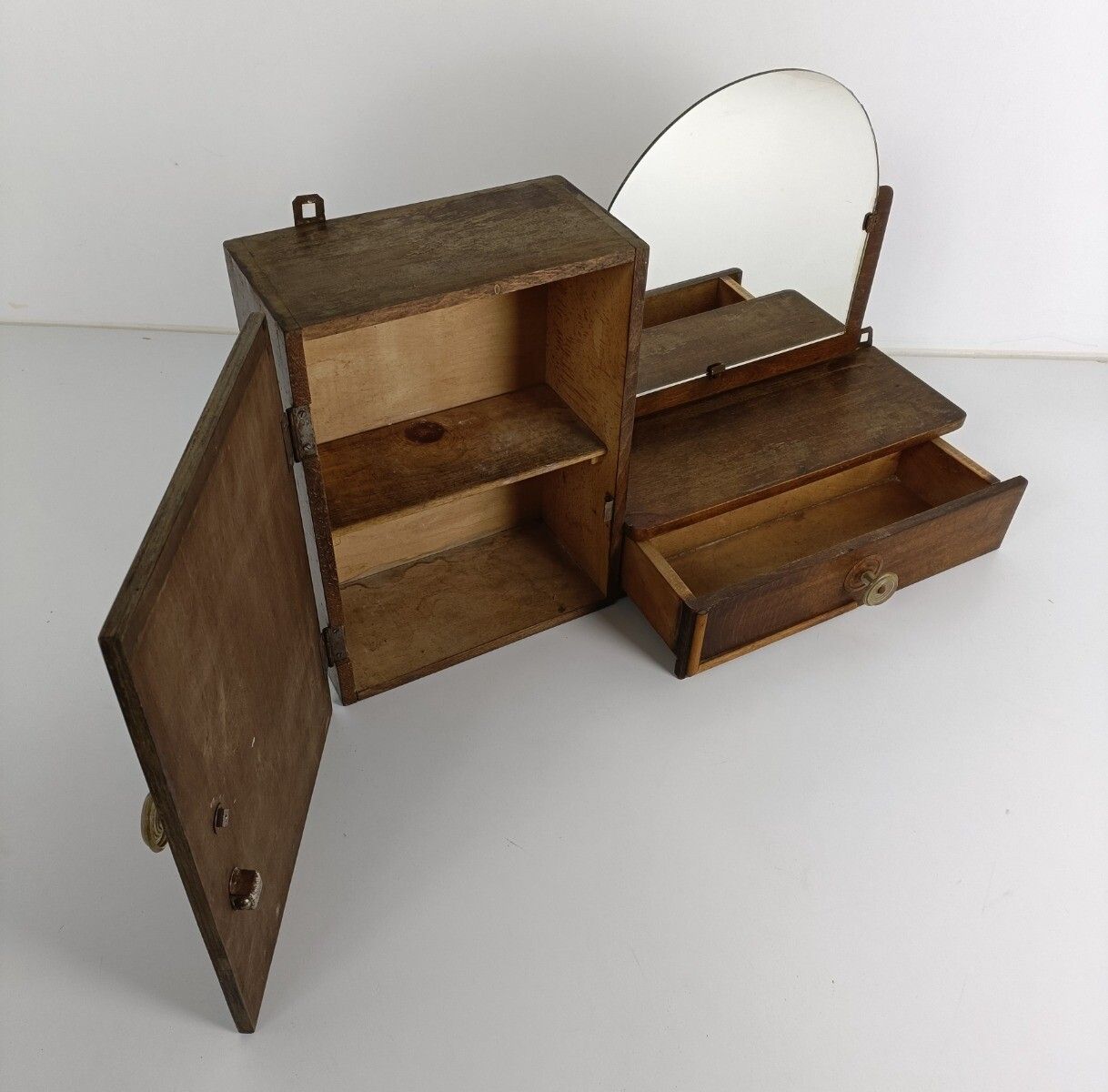 photo furniture Large Medicine Apothecary Cabinet Antique Art Deco Gorgeous Double Bathroom