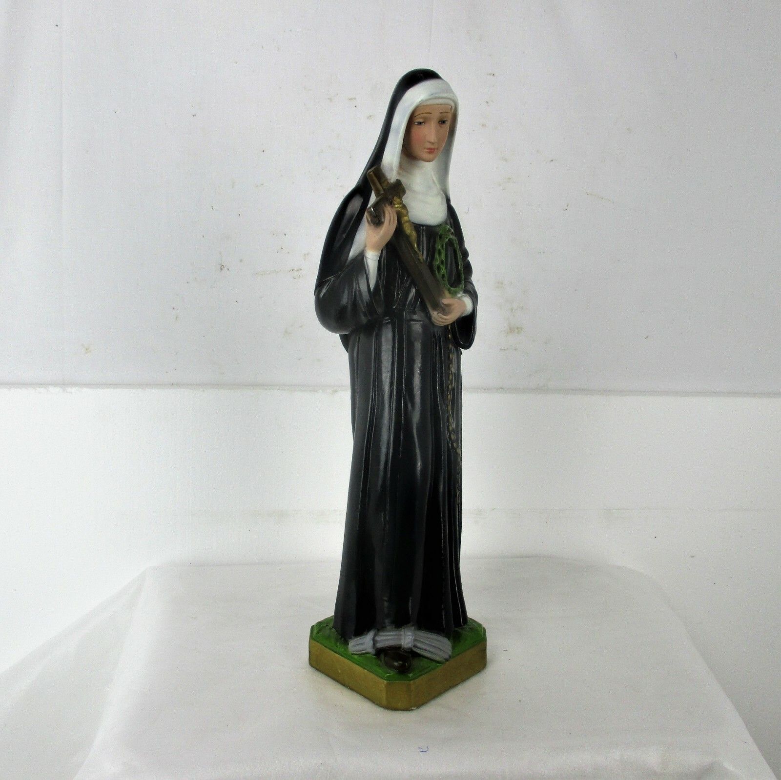 Large Statue St Saint Rita Of Cascia Resin Patroness Impossible Causes Htf 23" photo 434.0